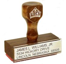 Rubber Stamp 2" X 1/2"